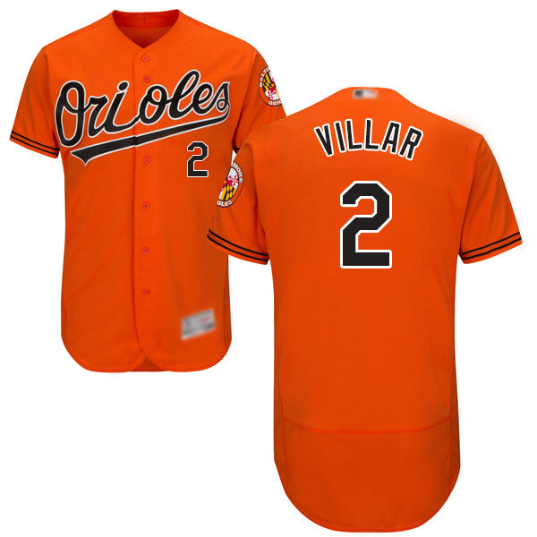 Orioles #2 Jonathan Villar Orange Flexbase Authentic Collection Stitched MLB Jersey Orioles #2 Jonathan Villar Orange Flexbase Authentic Collection Stitched MLB Jersey