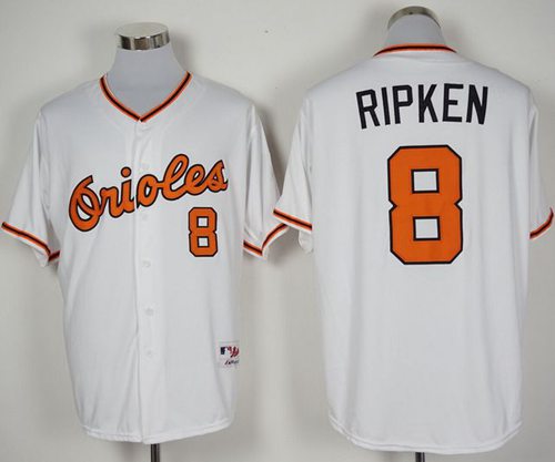 Orioles #8 Cal Ripken White 1966 Turn Back The Clock Stitched MLB Jersey Orioles #8 Cal Ripken White 1966 Turn Back The Clock Stitched MLB Jersey