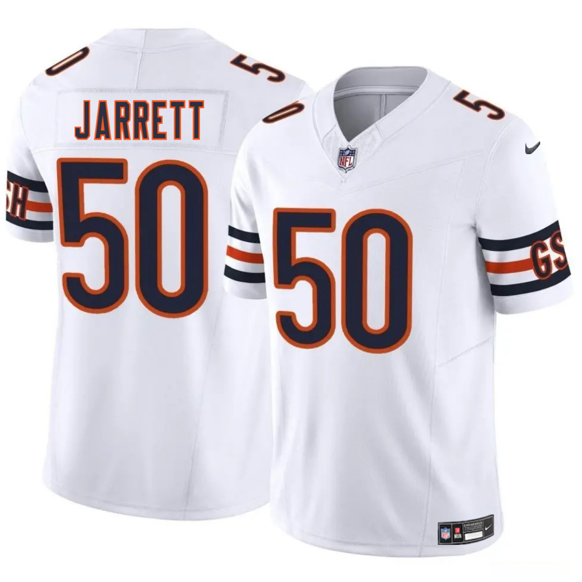 Men's Chicago Bears #50 Grady Jarrett White 2025 F.U.S.E. Vapor Stitched Football Jersey Men's Chicago Bears #50 Grady Jarrett White 2025 F.U.S.E. Vapor Stitched Football Jersey