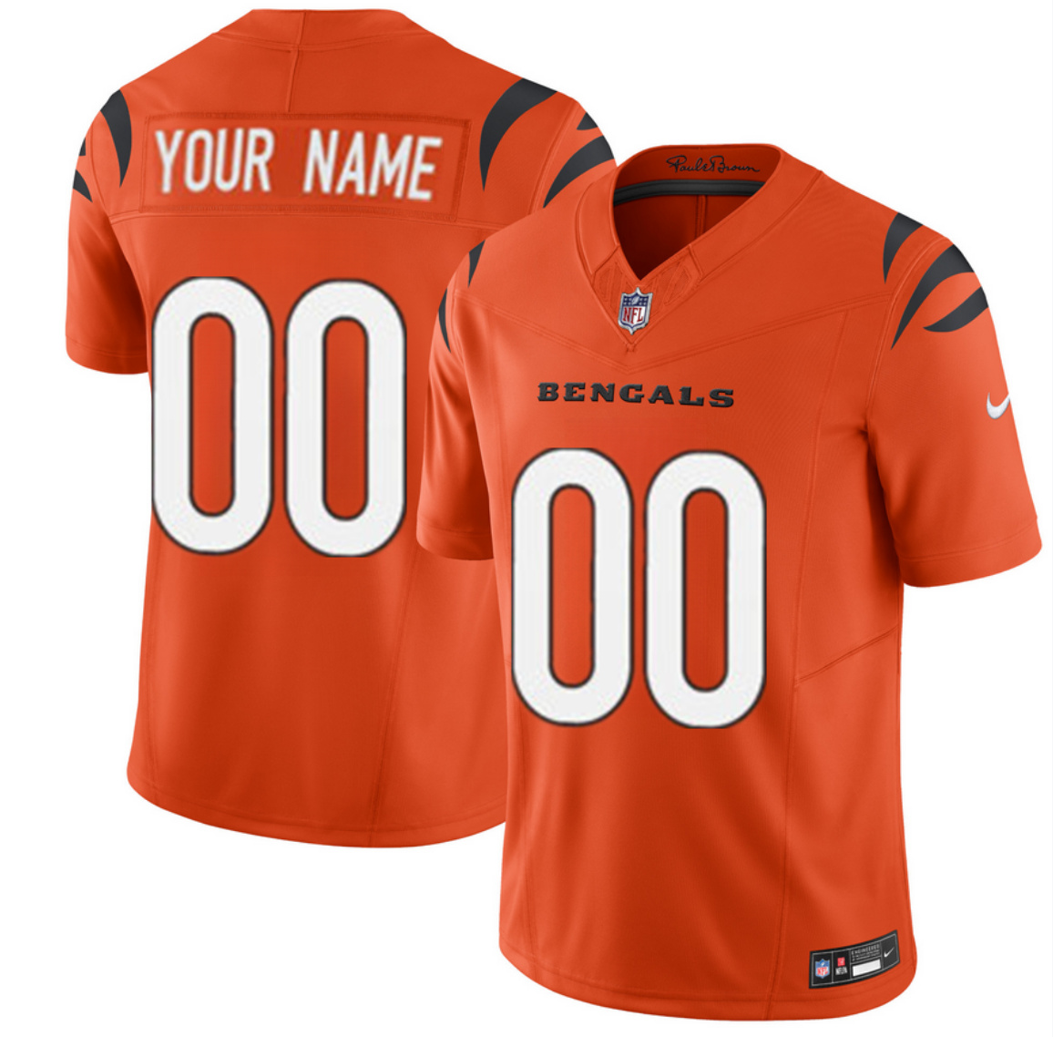 Men's Cincinnati Bengals Active Player Custom Orange 2023 F.U.S.E. Vapor Untouchable Limited Stitched Football Jersey Men's Cincinnati Bengals Active Player Custom Orange 2023 F.U.S.E. Vapor Untouchable Limited Stitched Football Jersey