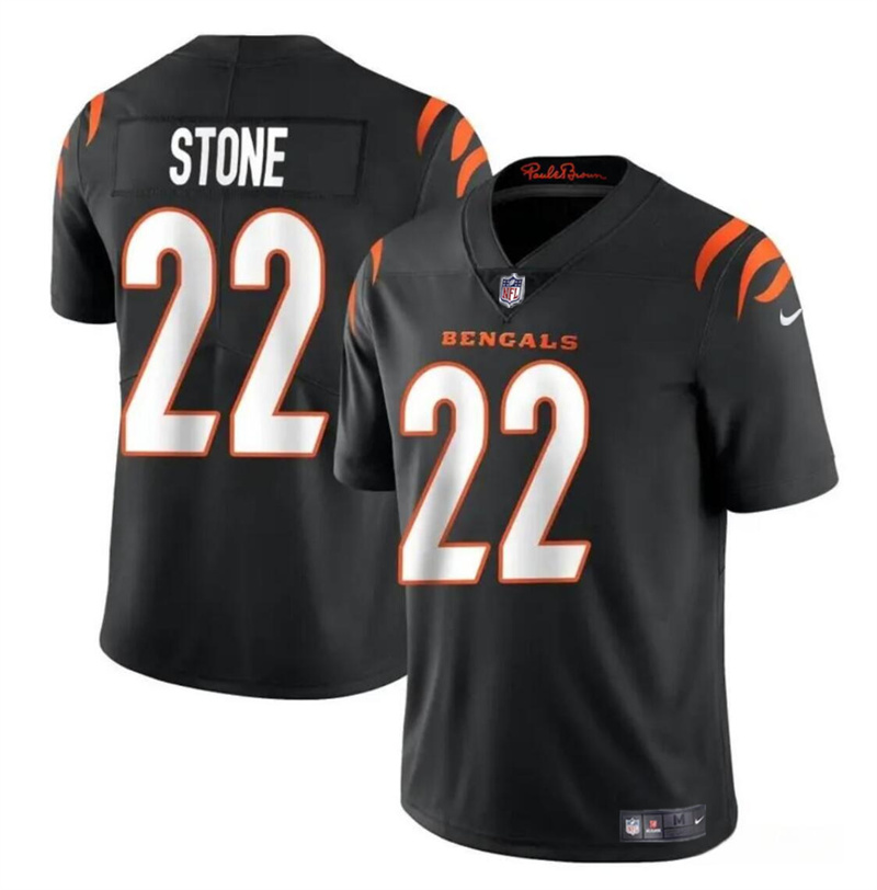 Men's Cincinnati Bengals #22 Geno Stone BLack Vapor Untouchable Limited Stitched Jersey Men's Cincinnati Bengals #22 Geno Stone BLack Vapor Untouchable Limited Stitched Jersey