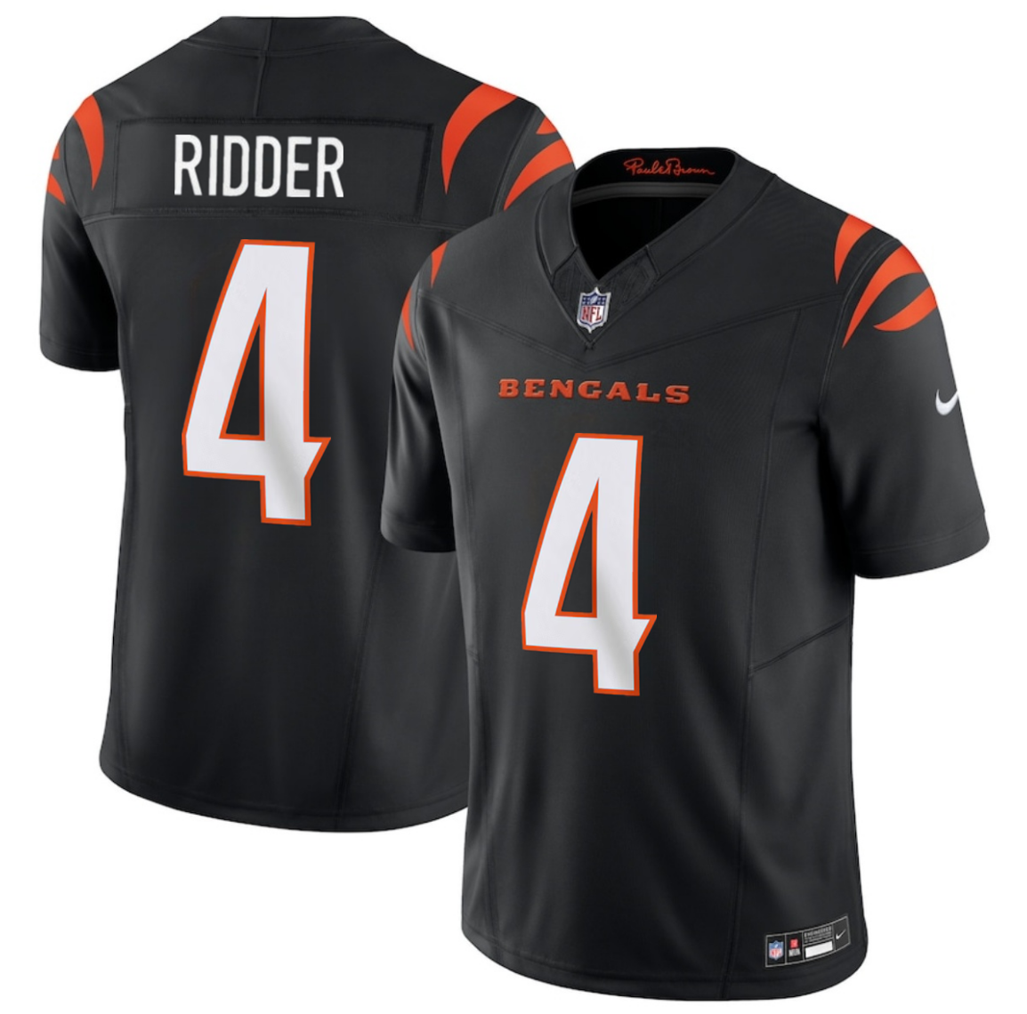 Men's Cincinnati Bengals #4 Desmond Ridder Black 2025 F.U.S.E. Vapor Untouchable Limited Stitched Football Jersey