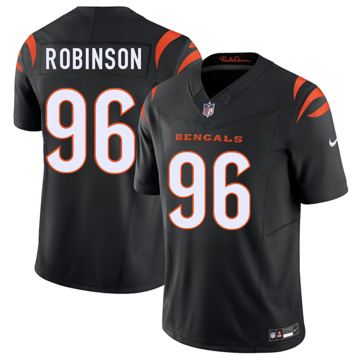 Men's Cincinnati Bengals #96 Landon Robinson Black 2026 Draft F.U.S.E. Vapor Untouchable Limited Stitched Football Jersey