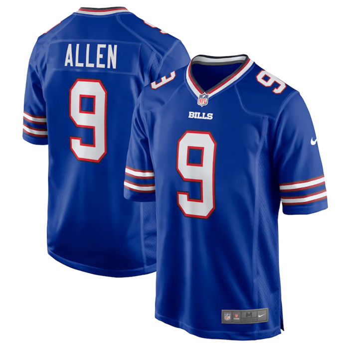 Men's Buffalo Bills #9 Kyle Allen Blue Stitched Game Jersey Men's Buffalo Bills #9 Kyle Allen Blue Stitched Game Jersey