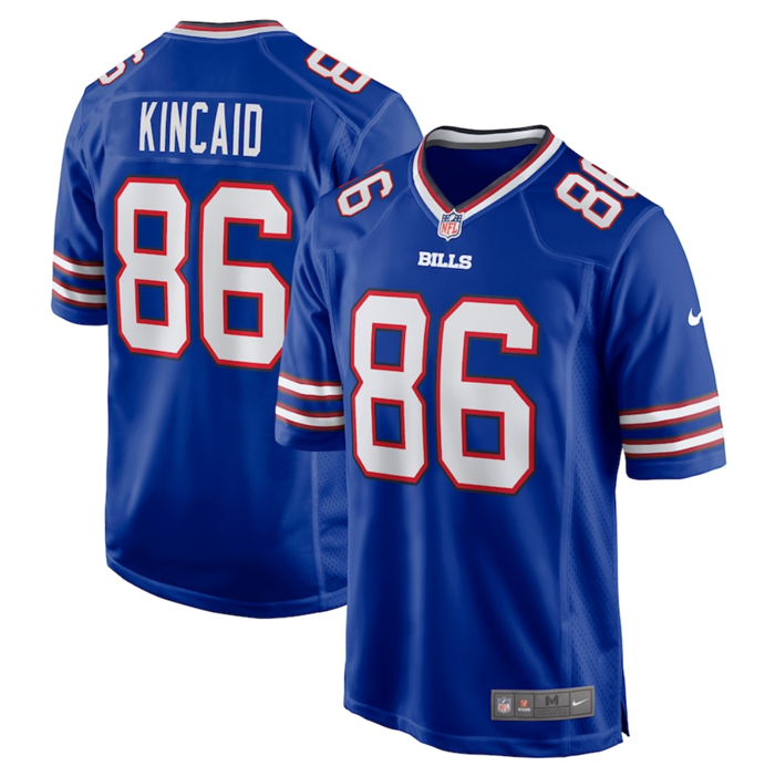 Men's Buffalo Bills #86 Dalton Kincaid Blue Stitched Game Jersey Men's Buffalo Bills #86 Dalton Kincaid Blue Stitched Game Jersey