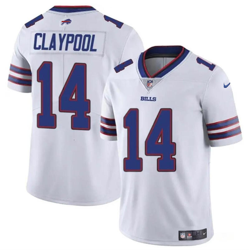 Men's Buffalo Bills #14 Chase Claypool White 2024 Vapor Untouchable Limited Stitched Football Jersey Men's Buffalo Bills #14 Chase Claypool White 2024 Vapor Untouchable Limited Stitched Football Jersey