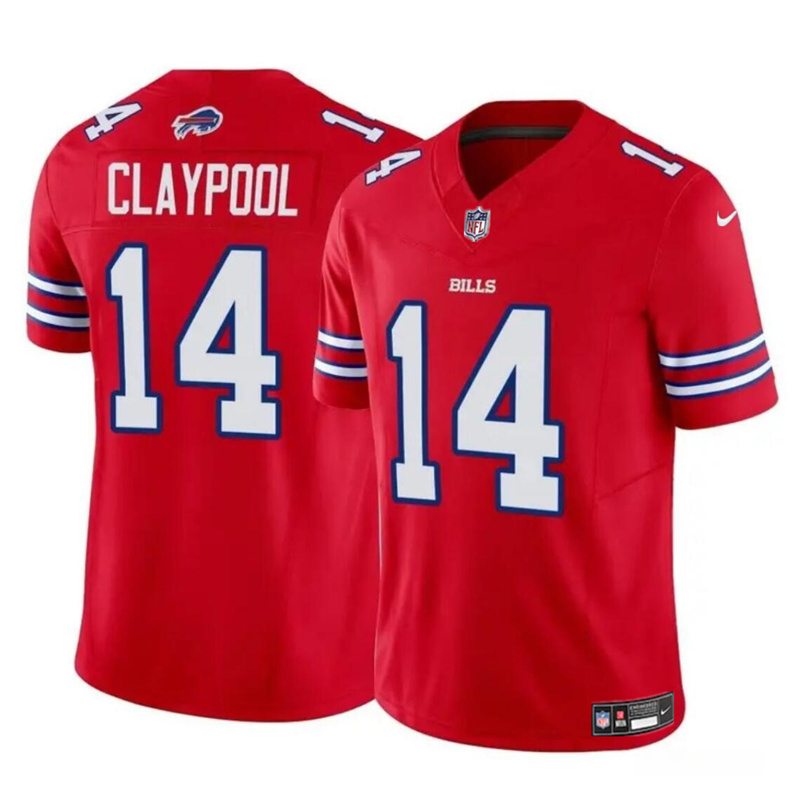 Men's Buffalo Bills #14 Chase Claypool Red 2024 F.U.S.E. Vapor Untouchable Limited Stitched Football Jersey Men's Buffalo Bills #14 Chase Claypool Red 2024 F.U.S.E. Vapor Untouchable Limited Stitched Football Jersey
