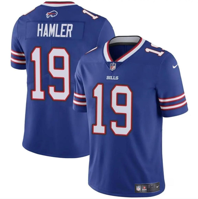 Men's Buffalo Bills #19 KJ Hamler Blue 2024 Vapor Untouchable Limited Stitched Football Jersey Men's Buffalo Bills #19 KJ Hamler Blue 2024 Vapor Untouchable Limited Stitched Football Jersey