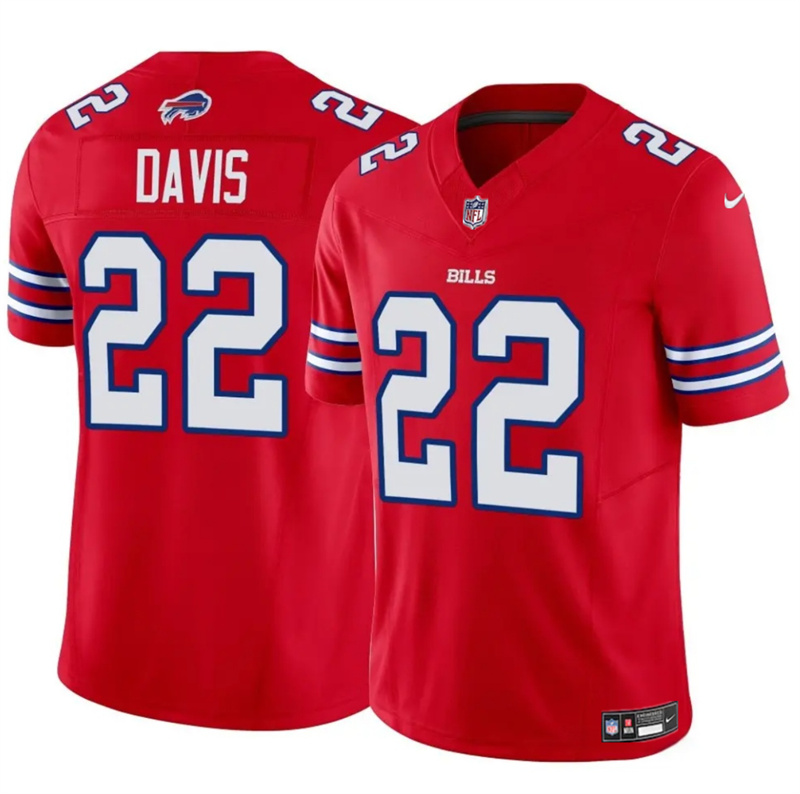 Men's Buffalo Bills #22 Ray Davis Red 2024 F.U.S.E. Vapor Untouchable Limited Stitched Football Jersey Men's Buffalo Bills #22 Ray Davis Red 2024 F.U.S.E. Vapor Untouchable Limited Stitched Football Jersey