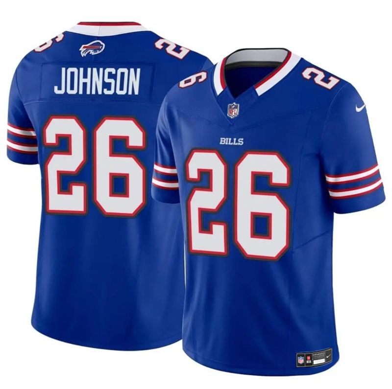 Men's Buffalo Bills #26 Ty Johnson Royal 2024 F.U.S.E. Vapor Untouchable Limited Stitched Football Jersey Men's Buffalo Bills #26 Ty Johnson Royal 2024 F.U.S.E. Vapor Untouchable Limited Stitched Football Jersey