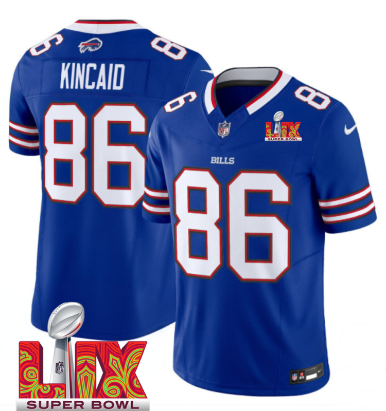 Men's Buffalo Bills #86 Dalton Kincaid Royal F.U.S.E. 24/25 Super Bowl LIX Vapor Untouchable Limited Stitched Football Jersey Men's Buffalo Bills #86 Dalton Kincaid Royal F.U.S.E. 24/25 Super Bowl LIX Vapor Untouchable Limited Stitched Football Jersey