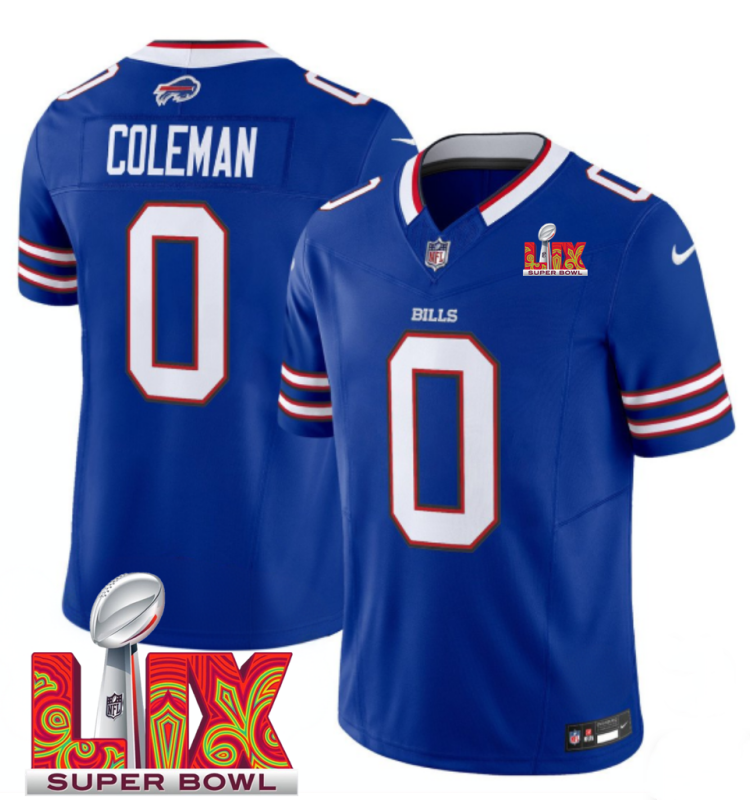 Men's Buffalo Bills #0 Keon Coleman Royal F.U.S.E. 24/25 Super Bowl LIX Vapor Untouchable Limited Stitched Football Jersey Men's Buffalo Bills #0 Keon Coleman Royal F.U.S.E. 24/25 Super Bowl LIX Vapor Untouchable Limited Stitched Football Jersey