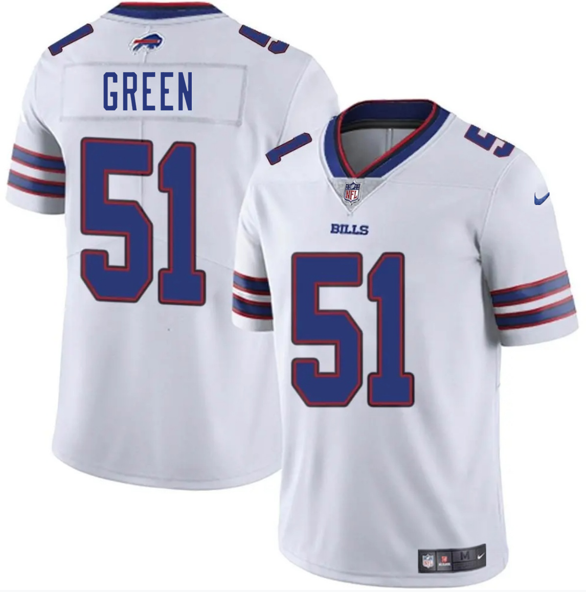 Men's Buffalo Bills #51 Kendrick Green White 2025 Vapor Untouchable Limited Stitched Football Jersey Men's Buffalo Bills #51 Kendrick Green White 2025 Vapor Untouchable Limited Stitched Football Jersey