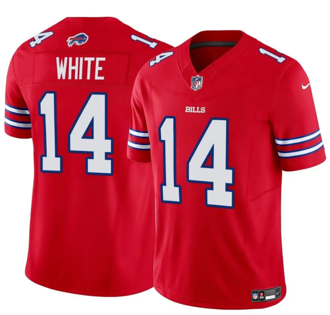 Men's Buffalo Bills #14 Mike White Red 2025 F.U.S.E. Vapor Untouchable Limited Stitched Football Jersey Men's Buffalo Bills #14 Mike White Red 2025 F.U.S.E. Vapor Untouchable Limited Stitched Football Jersey