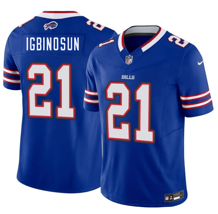 Men's Buffalo Bills #21 Davison Igbinosun Blue 2026 Draft F.U.S.E. Vapor Untouchable Limited Stitched Football Jersey Men's Buffalo Bills #21 Davison Igbinosun Blue 2026 Draft F.U.S.E. Vapor Untouchable Limited Stitched Football Jersey