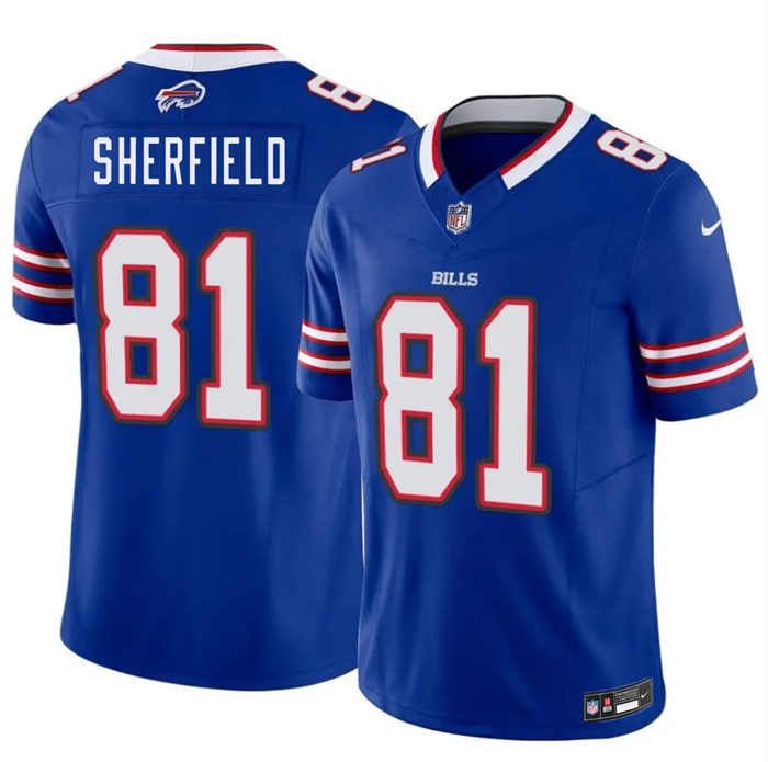 Men's Buffalo Bills #81 Trent Sherfield Blue 2026 F.U.S.E. Vapor Untouchable Limited Stitched Football Jersey Men's Buffalo Bills #81 Trent Sherfield Blue 2026 F.U.S.E. Vapor Untouchable Limited Stitched Football Jersey