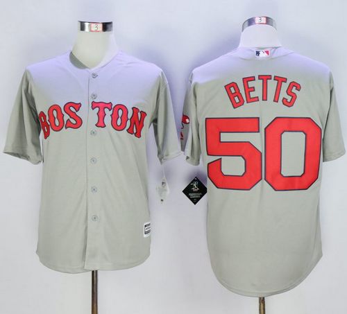Red Sox #50 Mookie Betts Grey New Cool Base Stitched MLB Jersey Red Sox #50 Mookie Betts Grey New Cool Base Stitched MLB Jersey