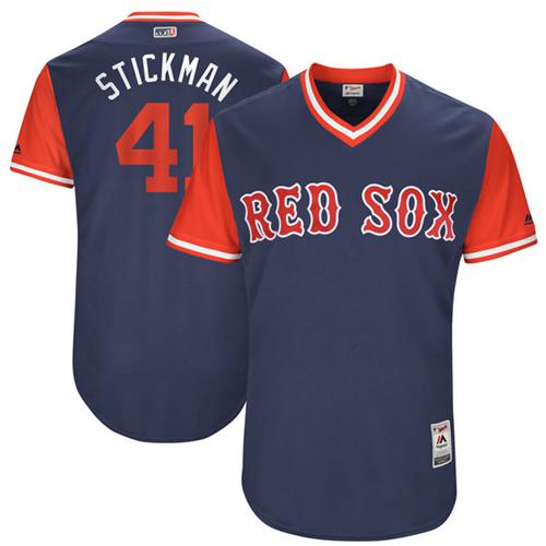 Red Sox #41 Chris Sale Navy 