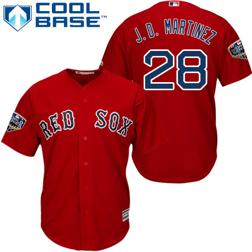 Red Sox #28 J. D. Martinez Red New Cool Base 2018 World Series Stitched MLB Jersey Red Sox #28 J. D. Martinez Red New Cool Base 2018 World Series Stitched MLB Jersey