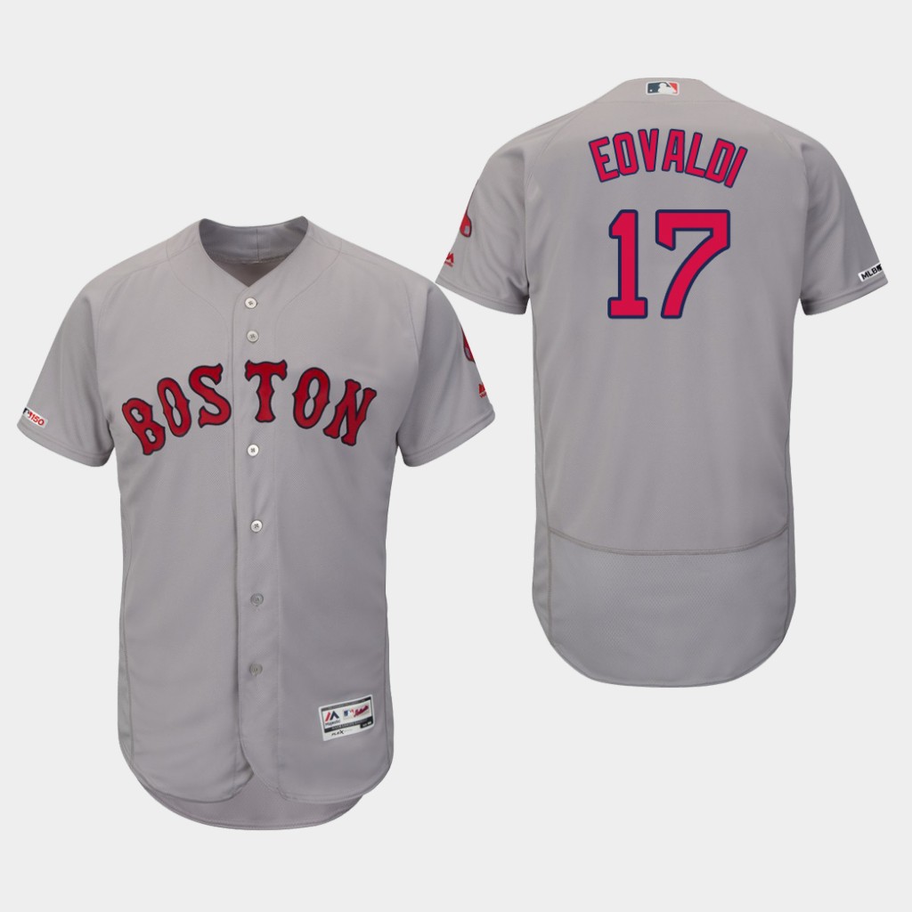 Red Sox #17 Nathan Eovaldi Grey Flexbase Authentic Collection Stitched MLB Jersey Red Sox #17 Nathan Eovaldi Grey Flexbase Authentic Collection Stitched MLB Jersey