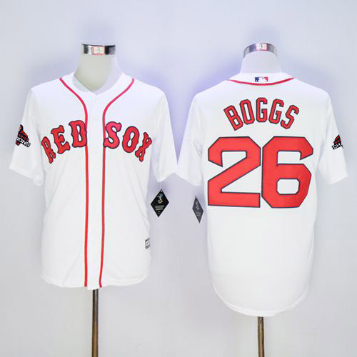 Red Sox #26 Wade Boggs White New Cool Base 2018 World Series Champions Stitched MLB Jersey Red Sox #26 Wade Boggs White New Cool Base 2018 World Series Champions Stitched MLB Jersey