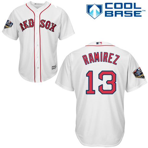 Red Sox #13 Hanley Ramirez New White Cool Base 2018 World Series Stitched MLB Jersey Red Sox #13 Hanley Ramirez New White Cool Base 2018 World Series Stitched MLB Jersey