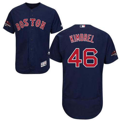 Red Sox #46 Craig Kimbrel Navy Blue Flexbase Authentic Collection 2018 World Series Champions Stitched MLB Jersey Red Sox #46 Craig Kimbrel Navy Blue Flexbase Authentic Collection 2018 World Series Champions Stitched MLB Jersey
