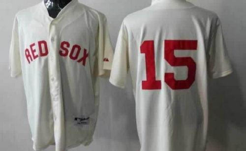 Red Sox #15 Dustin Pedroia Cream Cool Base Stitched MLB Jersey Red Sox #15 Dustin Pedroia Cream Cool Base Stitched MLB Jersey