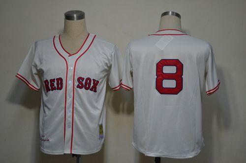 Mitchell And Ness 1967 Red Sox #8 Carl Yastrzemski Cream Stitched Throwback MLB Jersey Mitchell And Ness 1967 Red Sox #8 Carl Yastrzemski Cream Stitched Throwback MLB Jersey