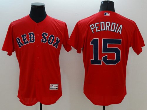 Red Sox #15 Dustin Pedroia Red Flexbase Authentic Collection Stitched MLB Jersey Red Sox #15 Dustin Pedroia Red Flexbase Authentic Collection Stitched MLB Jersey