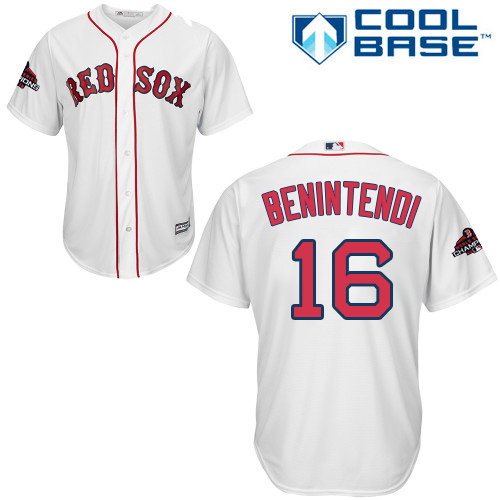 Red Sox #16 Andrew Benintendi White New Cool Base 2018 World Series Champions Stitched MLB Jersey Red Sox #16 Andrew Benintendi White New Cool Base 2018 World Series Champions Stitched MLB Jersey