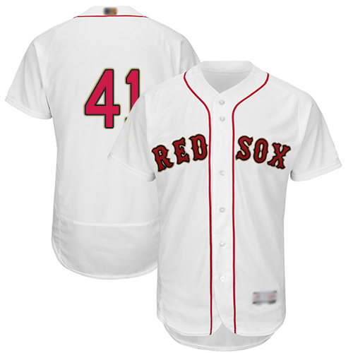 Red Sox #41 Chris Sale White FlexBase Authentic 2019 Gold Program Cool Base Stitched MLB Jersey Red Sox #41 Chris Sale White FlexBase Authentic 2019 Gold Program Cool Base Stitched MLB Jersey