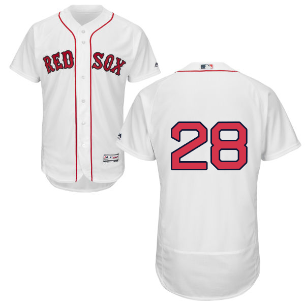 Red Sox #28 J. D. Martinez White Flexbase Authentic Collection Stitched MLB Jersey Red Sox #28 J. D. Martinez White Flexbase Authentic Collection Stitched MLB Jersey
