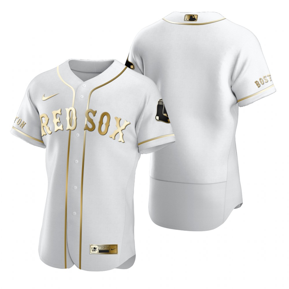 Boston Red Sox Blank White Nike Men's Authentic Golden Edition MLB Jersey Boston Red Sox Blank White Nike Men's Authentic Golden Edition MLB Jersey