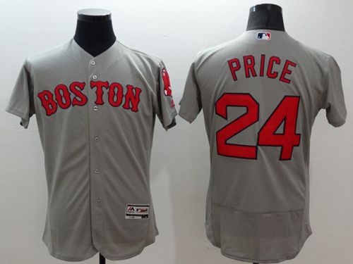 Red Sox #24 David Price Grey Flexbase Authentic Collection Stitched MLB Jersey Red Sox #24 David Price Grey Flexbase Authentic Collection Stitched MLB Jersey