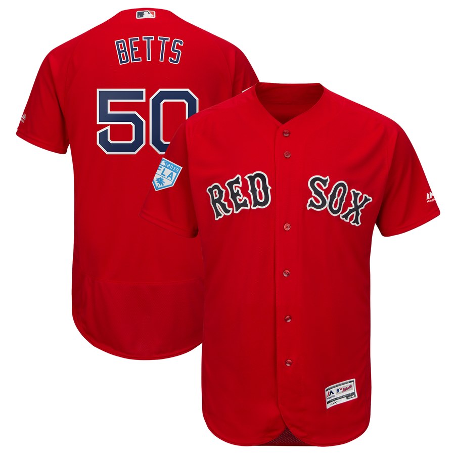 Red Sox #50 Mookie Betts Red 2019 Spring Training Flex Base Stitched MLB Jersey Red Sox #50 Mookie Betts Red 2019 Spring Training Flex Base Stitched MLB Jersey