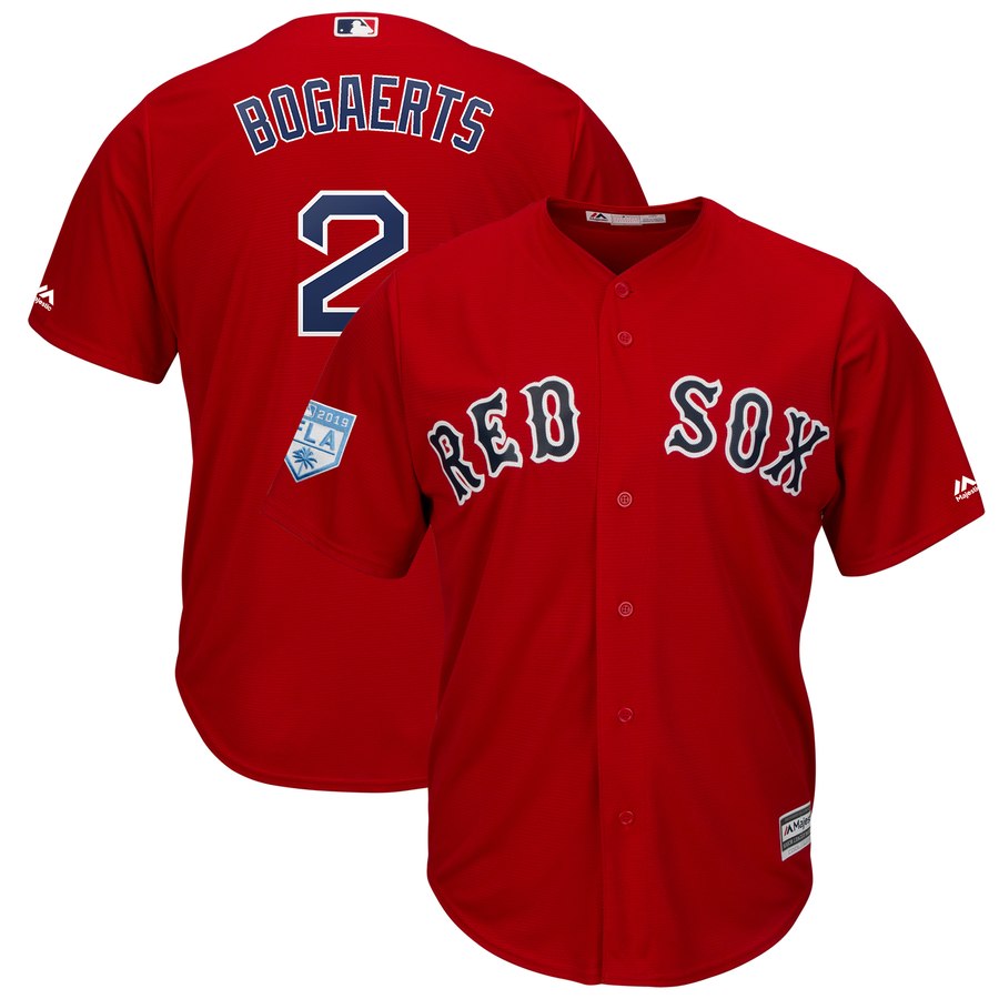 Red Sox #2 Xander Bogaerts Red 2019 Spring Training Cool Base Stitched MLB Jersey Red Sox #2 Xander Bogaerts Red 2019 Spring Training Cool Base Stitched MLB Jersey