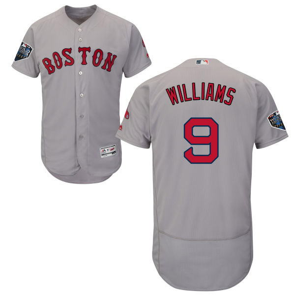 Red Sox #9 Ted Williams Grey Flexbase Authentic Collection 2018 World Series Stitched MLB Jersey Red Sox #9 Ted Williams Grey Flexbase Authentic Collection 2018 World Series Stitched MLB Jersey