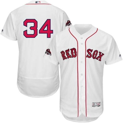 Red Sox #34 David Ortiz White Flexbase Authentic Collection 2018 World Series Champions Stitched MLB Jersey Red Sox #34 David Ortiz White Flexbase Authentic Collection 2018 World Series Champions Stitched MLB Jersey