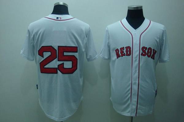 Red Sox #25 Mike Lowell Stitched White MLB Jersey Red Sox #25 Mike Lowell Stitched White MLB Jersey