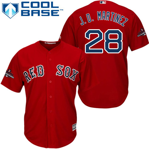 Red Sox #28 J. D. Martinez Red New Cool Base 2018 World Series Champions Stitched MLB Jersey Red Sox #28 J. D. Martinez Red New Cool Base 2018 World Series Champions Stitched MLB Jersey