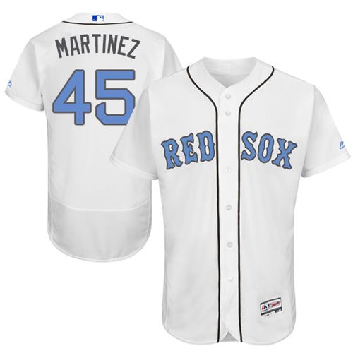 Red Sox #45 Pedro Martinez White Flexbase Authentic Collection Father's Day Stitched MLB Jersey Red Sox #45 Pedro Martinez White Flexbase Authentic Collection Father's Day Stitched MLB Jersey