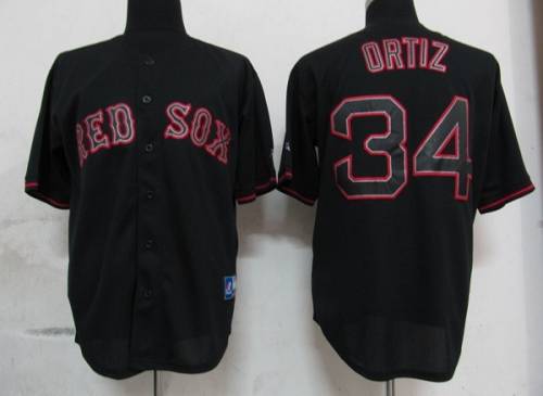 Red Sox #34 David Ortiz Black Fashion Stitched MLB Jersey Red Sox #34 David Ortiz Black Fashion Stitched MLB Jersey