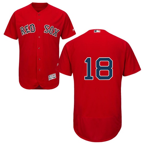 Red Sox #18 Mitch Moreland Red Flexbase Authentic Collection Stitched MLB Jersey Red Sox #18 Mitch Moreland Red Flexbase Authentic Collection Stitched MLB Jersey