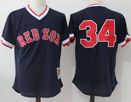 Mitchell And Ness Red Sox #34 David Ortiz Dark Blue Throwback Stitched MLB Jersey Mitchell And Ness Red Sox #34 David Ortiz Dark Blue Throwback Stitched MLB Jersey