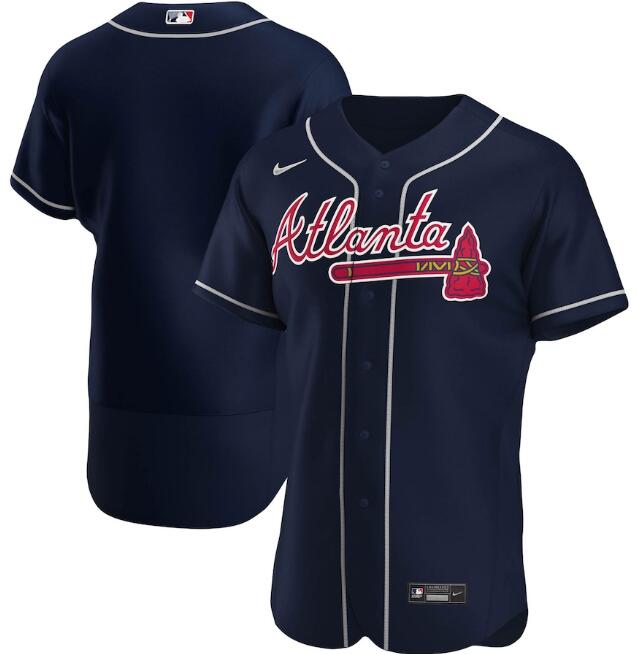 Men's Atlanta Braves Blank Grey MLB Flex Base Stitched Jersey