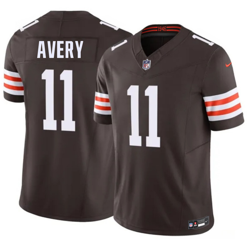 Men's Cleveland Browns #11 Tre Avery Brown 2026 F.U.S.E. Vapor Limited Stitched Football Jersey Men's Cleveland Browns #11 Tre Avery Brown 2026 F.U.S.E. Vapor Limited Stitched Football Jersey