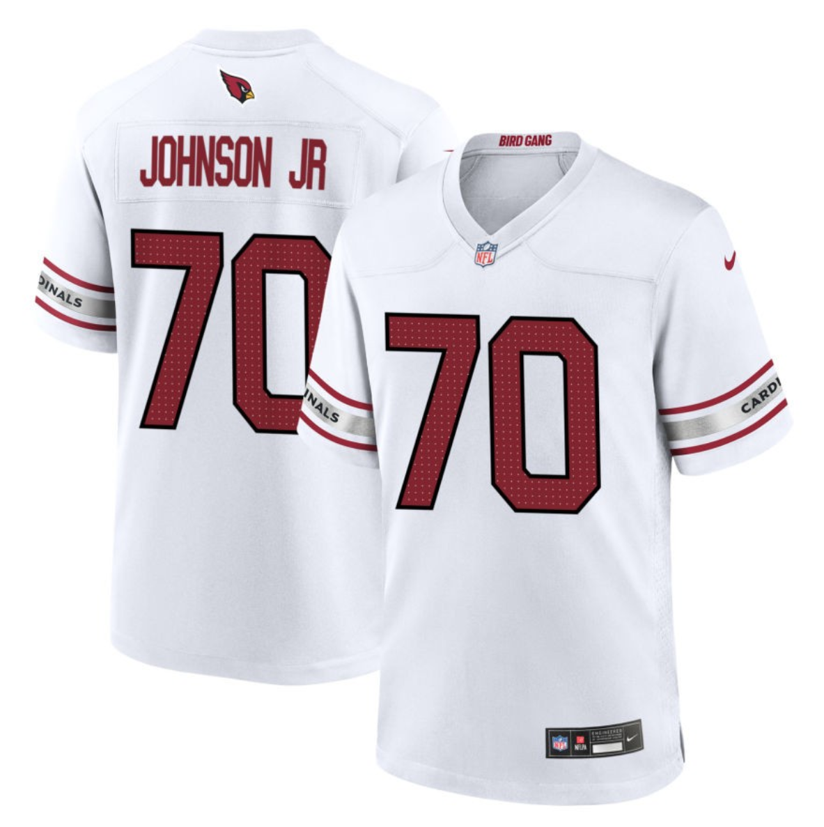 Men's Arizona Cardinals #70 Paris Johnson Jr White 2023 Draft Stitched Game Football Jersey Men's Arizona Cardinals #70 Paris Johnson Jr White 2023 Draft Stitched Game Football Jersey