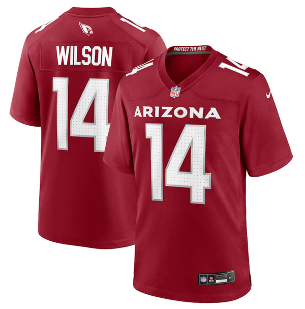 Men's Arizona Cardinals #14 Michael Wilson Red Stitched Football Game Jersey Men's Arizona Cardinals #14 Michael Wilson Red Stitched Football Game Jersey