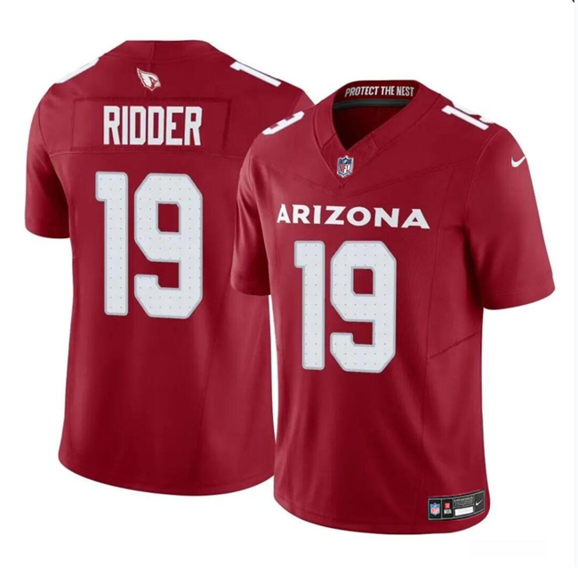 Men's Arizona Cardinals #19 Desmond Ridder Red 2024 F.U.S.E. Vapor Untouchable Limited Stitched Football Jersey Men's Arizona Cardinals #19 Desmond Ridder Red 2024 F.U.S.E. Vapor Untouchable Limited Stitched Football Jersey